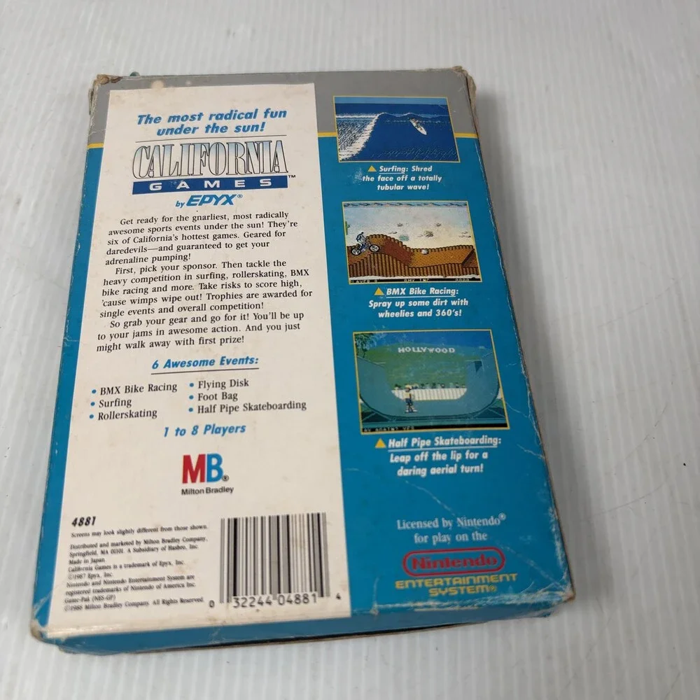 California Games Nintendo NES CIB Complete In Box w/ Manual & Inserts Epyx
